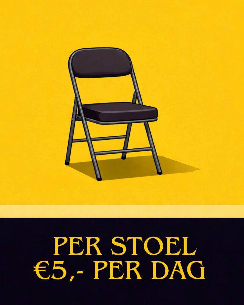 per stoel €5, per dag